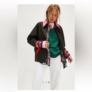 NWT Barbour X Flower Mountain Oversized
Transport Waxed Jacket Size XS